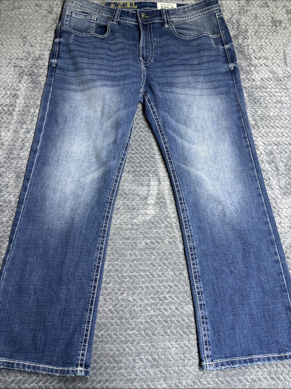 T.K. Axel Men's Bootcut Jeans in Medium Blue Wash